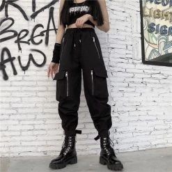 Yoursblack BOTTOMS High Waist Cargo Pants With Pockets