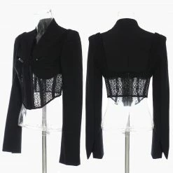 Yoursblack V-neck Lace Stitching Top NEWS