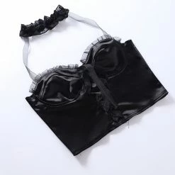 Yoursblack Halterneck Mesh Camisole