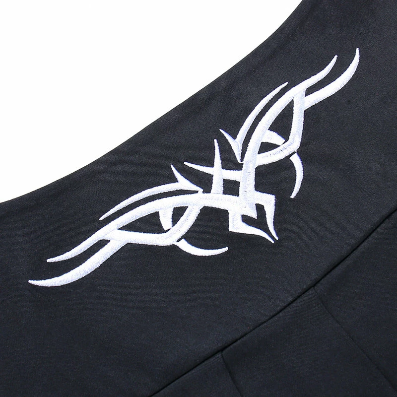 Yoursblack Dark Gothic Totem Embroidered Skirt 3 Yoursblack Dark Gothic Totem Embroidered Skirt