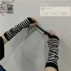 Yoursblack Striped Gloves