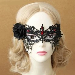 Yoursblack Gothic Lace Retro Mask Accessory