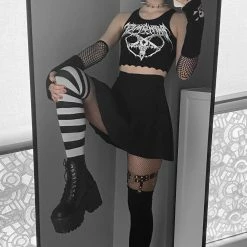 Yoursblack Thick Heeled Martin Boots