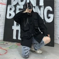 Yoursblack Camisole/Halter Top/Corset Diablo Multi-Pocket Tooling Vest 8 Yoursblack Camisole/Halter Top/Corset Diablo Multi-Pocket Tooling Vest