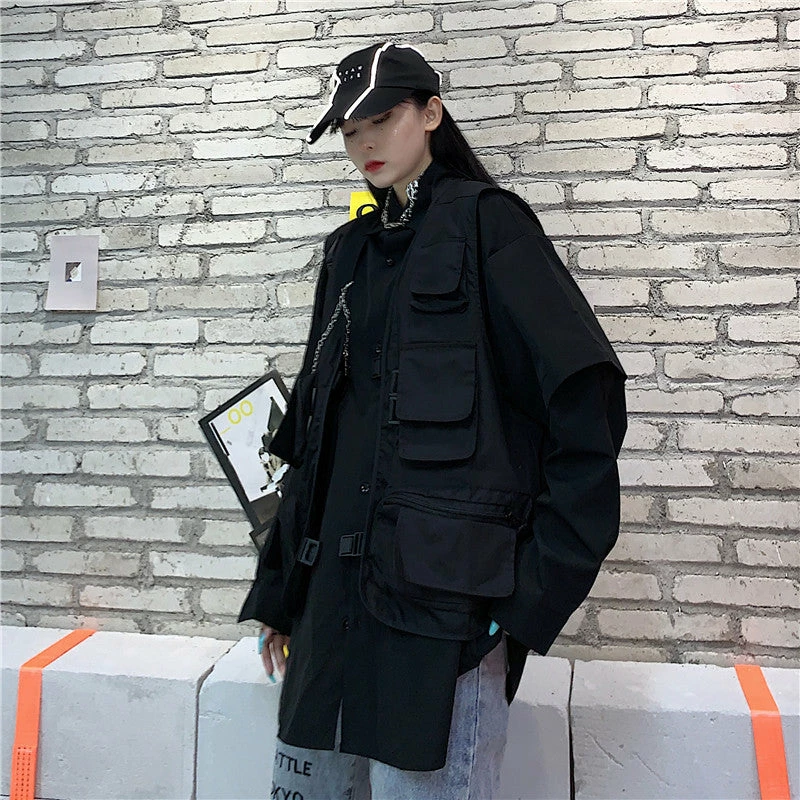 Yoursblack Camisole/Halter Top/Corset Diablo Multi-Pocket Tooling Vest 5 Yoursblack Camisole/Halter Top/Corset Diablo Multi-Pocket Tooling Vest