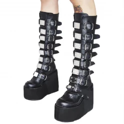 Yoursblack Dark Vintage Bukle Boots