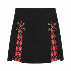 Yoursblack Contrast Panel Short Skirt New In Jun