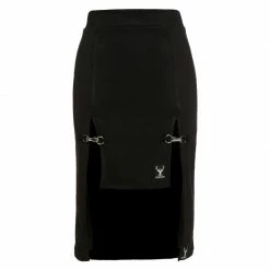Yoursblack Irregular Slit Skirt
