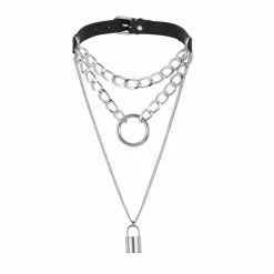 Yoursblack Ring Lock Chain Choker New In Jun