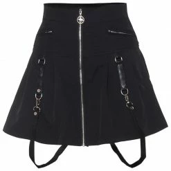 Yoursblack Punk Zipper Skirt