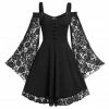 Yoursblack New In Jun Off The Shoulder Lace Sleeve Dress