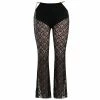 Yoursblack Chain Lace Sheer Wide-Leg Pants New In Jun