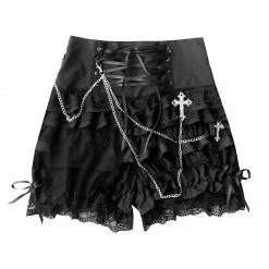 Yoursblack BOTTOMS Dark Chain Lace Culottes