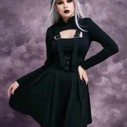 Yoursblack Cut-Out Turtleneck Dress DRESSES