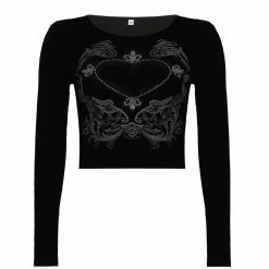 Yoursblack New In Jun Hot Diamond Long Sleeve T-Shirt