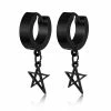 Yoursblack Pentagram Drop Earrings