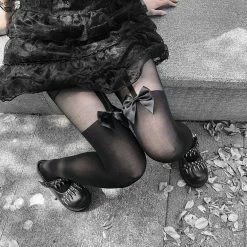 Yoursblack Sleepy Time Bow Tights