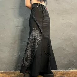 Yoursblack Chinese Dragon Long Skirt New In Jun