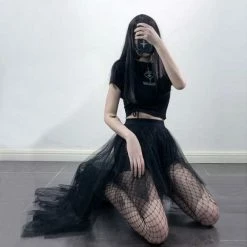 Yoursblack Irregular Yarn Skirt BOTTOMS