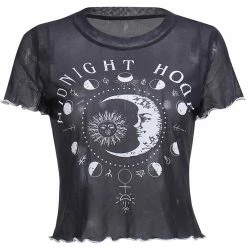 Yoursblack Mesh Sheer Cropped Top New In Jun