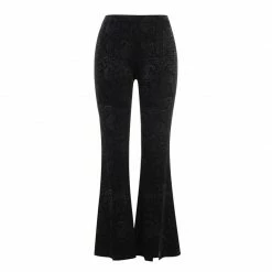 Yoursblack Suede Slit Flared Pants New In May