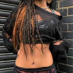 Yoursblack New In Jun Loose Long-Sleeve Sweater Blouse