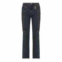 Yoursblack Straps Low Waist Demin Pants New In Jun