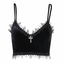 Yoursblack Lace Wrap Chest Crop Top New In May