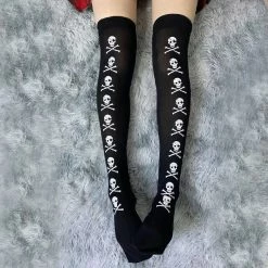 Yoursblack New In Jun Skull Stockings