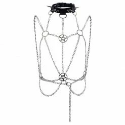 Yoursblack New In Jun Chain Pentagram Choker