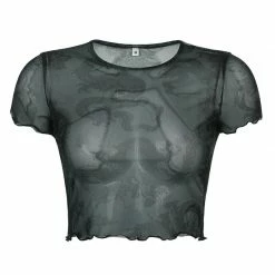 Yoursblack Chinese Dragon See-Through T-Shirts