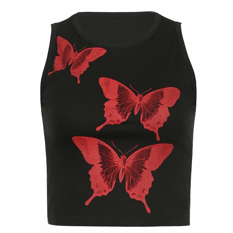Yoursblack Butterfly Crop Vest New In Jun 1 Yoursblack Butterfly Crop Vest New In Jun