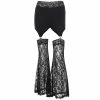 Yoursblack New In May Lace Panel Flared Pants