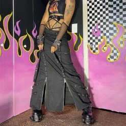 Yoursblack Y2k Irregular Long Skirt New In Jun