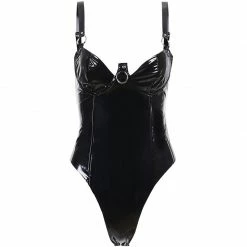 Yoursblack Tight PU Bodysuit New In Jun