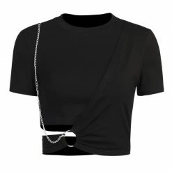 Yoursblack Ring Buckle Metal Chain T-Shirt New In May