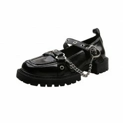 Yoursblack Chain Platform Mary Jane Shoes