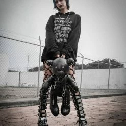 Yoursblack Accessory Gothic Rivet Bear Bagpack