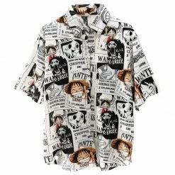 Yoursblack TOPS Anime One Piece Luffy Summer Blouse
