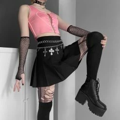 Yoursblack Thick Heeled Martin Boots