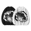 Yoursblack Rebellious Anime Girl Sweater TOPS