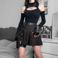 Yoursblack Gothic Cyberpunk Adjustable Belt And Leg Bag Waist Corset & Belt