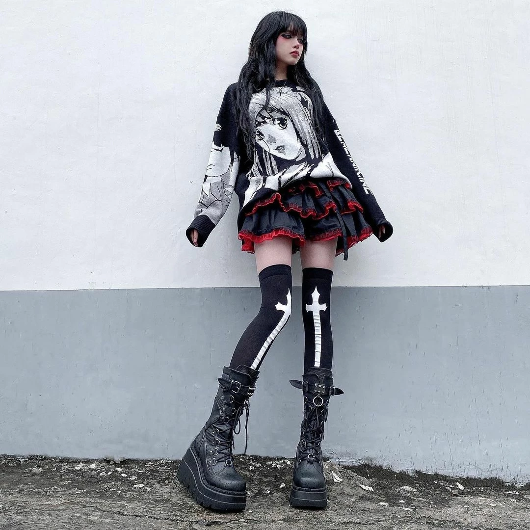 Yoursblack Anime Girl Sweater 6 Yoursblack Anime Girl Sweater