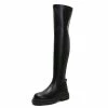 Yoursblack Shoes Stretch PU Over-The-Knee Boots