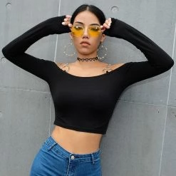 Yoursblack Metal Chain Blouse T-Shirt New In Jun