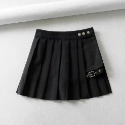 Yoursblack BOTTOMS Two-Piece Irregular A-Line Plaid Pleated Skirt