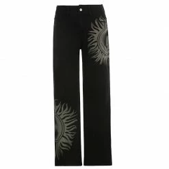 Yoursblack Sun Low Waist Wide-Led Pants