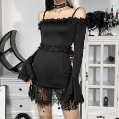 Yoursblack Skinny Long Sleeve Lace Dress New In May