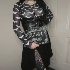 Yoursblack Bat Long Sleeve Sheer Top