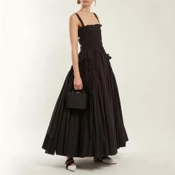 Yoursblack Vintage Smocked Waist Dress